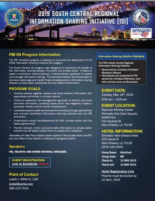 FBI / InfraGard ISI 2019