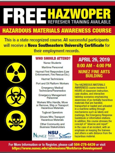 Free HAZWOPER HazMat Training